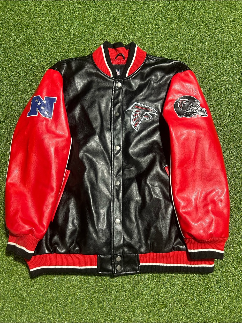 Men’s Vintage Y2K NFL Football Atlanta Falcons Leather Jacket